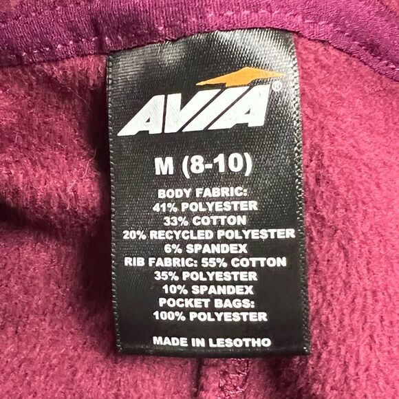 AVIA Plush Hoodie Women’s Size Medium Purple Long Sleeves Thumb Holes NEW‎ - Picture 4 of 11